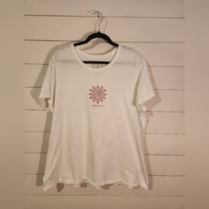 Life is Good Shine On Tshirt White Size XL